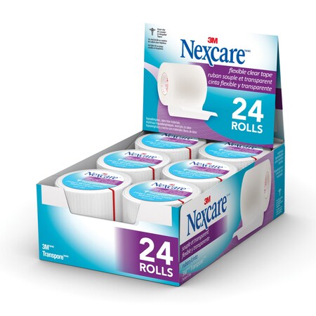 Nexcare First Aid Tape, Clear, 2", PK24 527-P2